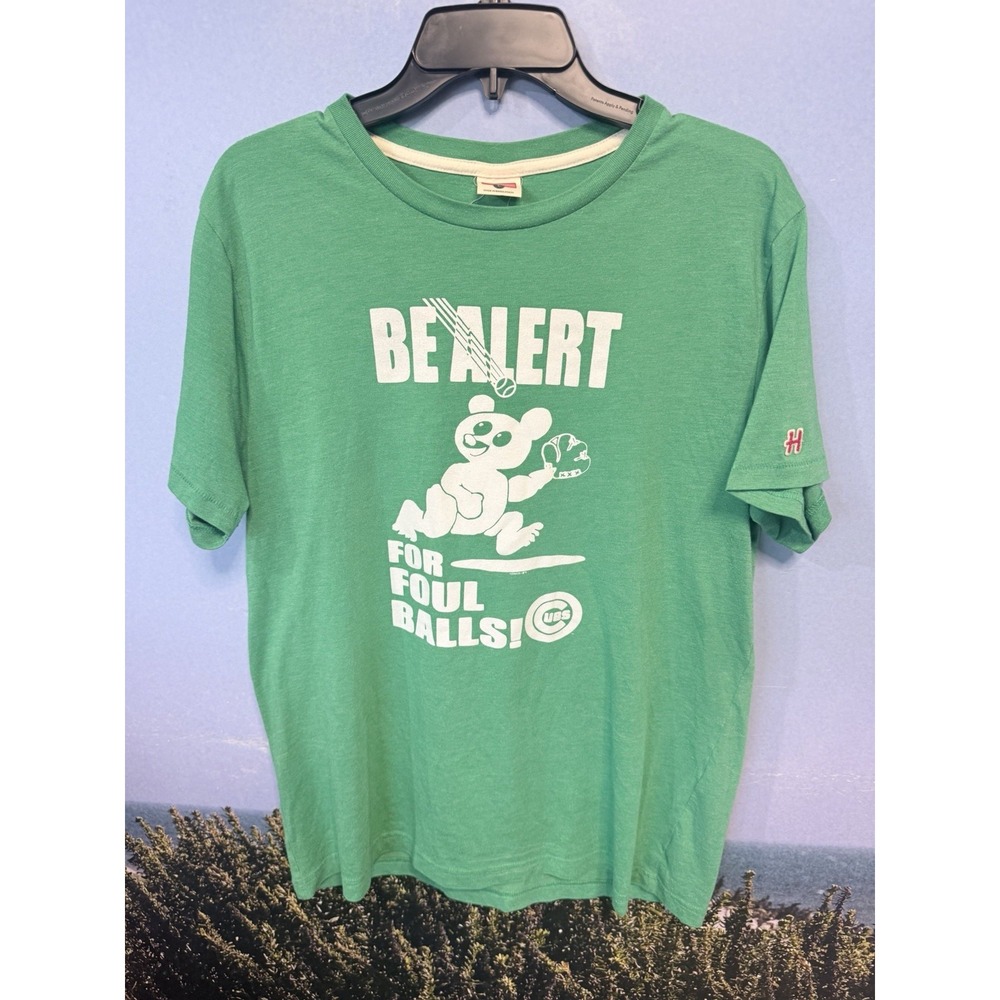 Chicago Cubs Be Alert For Foul Balls Shirt  Green  Unisex L
